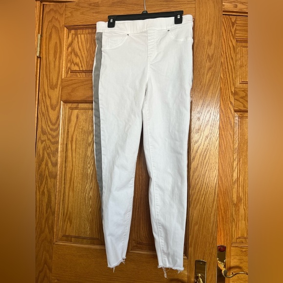 Spanx by Sara Blakely - Side Stripe Distressed Skinny Jeans - Picture 3 of 9